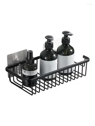 Hooks Metal Black Corner Shelves Wall Mounted Shampoo Holder Bathroom Shelf Organizer Shower Storage Rack Single Layer