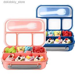 Bento Boxes Lunch Box for Kids Leak Proof Cute Bento Snack Box for Adults and Kids with Cutlery Microwave Safe Food Storae Containers L49