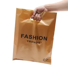 Storage Bags Wholesale 500PCS/Lot Custom Printed Die Cut Plastic Shopping Bag For Clothes Shoes Swimware Accessories Gift Ads