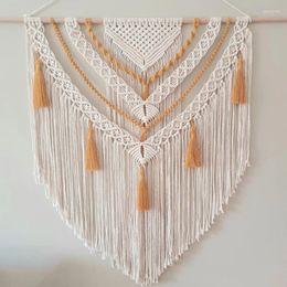 Tapestries Hand-woven Color Macrame Tapestry Wall Ornament Bohemian Craft Decoration Gorgeous For Home Bedroom 70 90cm