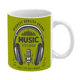 Mugs Karaoke Bar Music Club Dj Recording Studio White Mug Good Quality Print 11 Oz Coffee Cup Tumblr Funny Cute Love A