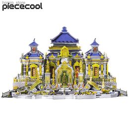 3D Puzzles Piececool Model Building Kits The Old Summer Palace 3D Metal Puzzle Jigsaw Assembly DIY Set for Adult Relaxtion Y240415