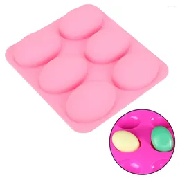 Baking Moulds DIY Cake Decorating Tools Handmade Jelly Maker Oval Shape Fondant Mould Tool 6 Slots Silicone Soap Mould