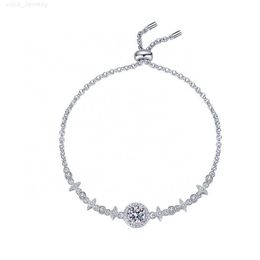 S925 sterling silver bracelet moissanite Jewellery all over the sky stretching adjustment to send his girlfriend.