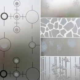 Window Stickers Frosted Glass Films 45x200cm Sticker No Glue Self Adhesive Static Cling Privacy Door Bathroom Decor