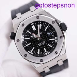 Exclusive AP Wrist Watch Royal Oak Offshore 15710ST Men's Watch Steel Black Disc Automatic Mechanical Swiss Luxury Watches Luxury Sports Watch Diameter 42mm