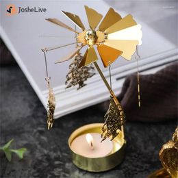 Decorative Figurines Stylish And Sophisticated Solid Candle Holder Beautiful Design Elegant Revolving Door Home Decoration Carousel