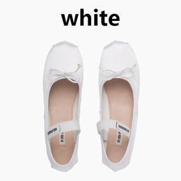 Designe LUXURY Paris Ballet Fashion r Professional Dance Shoes 2023 Satin ballerinas mm Platform Bowknot Shallow Mouth Single Shoe flat sandals for women 37-40