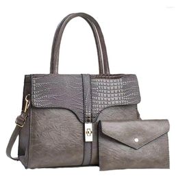 Totes 2024 Fashion Versatile Large Capacity Crocodile Pattern Women's Handbag Single Shoulder Crossbody Bag