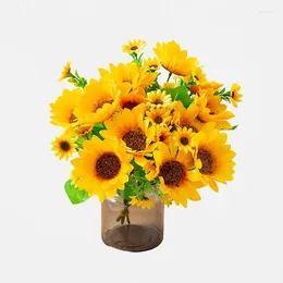 Decorative Flowers Country Wedding Decoration Artificial Flower Sunflower Outdoor Dried