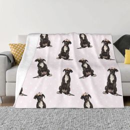 Blankets Pink Great Dane Blanket Fleece Spring/Autumn Animal Dog Portable Super Warm Throw For Home Car Bedspreads