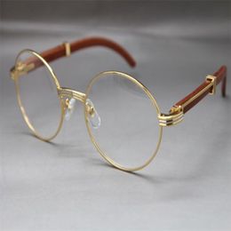 Whole-Wood Eyeglasses designer Glasses frame women with box Frames vintage Glasses Unisex Size55-22-135mm Silver251B