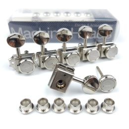 Guitar 1 Set 6 Inline Locking Vintage Electric Guitar Hine Heads Tuners for St Tl Guitar Lock String Tuning Pegs ( Nickel )