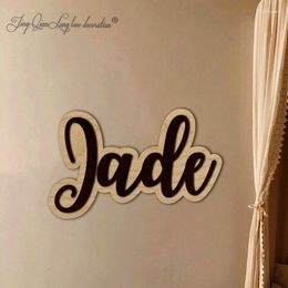 Decorative Figurines Custom Name Sign For Nursery Decor Above Crib Personalized Wooden Wall