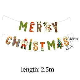 Party Decoration 2 Pieces Christmas Banner Props Curtain Holiday Hanging Flags For Home Indoor And Outdoor Porch Xmas