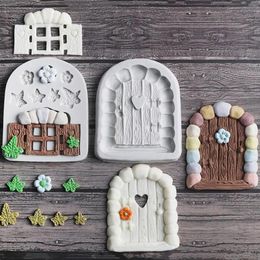 Baking Moulds Fairy Tale Door And Window Silicone Cake Moulds Bakeware Mould For Chocolate Fondant Tools Decorating FM460