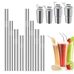 Drinking Straws Magixun 16-Pack Reusable Straw Eco-friendly Metal Stainless Steel Long Short Tube For Bar Cocktail Water