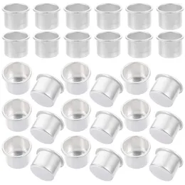 Candle Holders 50 Pcs Candlestick Bulk Tea Light Cup Drip Catchers Candles Aluminium Metal