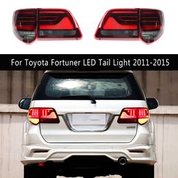 For Toyota Fortuner LED Tail Light 11-15 Brake Reverse Parking Running Lights Streamer Turn Signal Indicator Rear Lamp Taillight Assembly