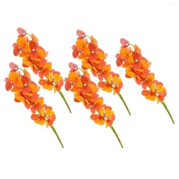 Decorative Flowers 5 Pcs Artificial Flower Fall Decorations Faux Eucalyptus Leaves Branch Fake Stems Plastic Simulation