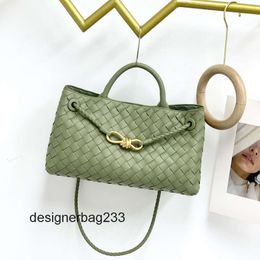 Knitted Andiamo Venetta Single Lady Bag Designer West/East Shoulder Bags Bottegss Womens Summer New Crossbo Horizontal Cowhide TQF2