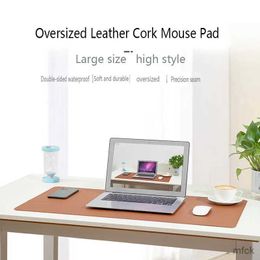 Mouse Pads Wrist Rests Home Office Cork Desk Mat Dual-Sided Desk Pad Pu Leather Large Mouse Pad Laptop Desk Mat Keyboard pad Gaming Accessories
