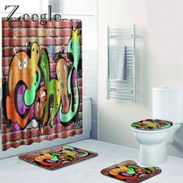 Bath Mats Zeegle 4Pcs Set Anti Slip Bathroom Carpet Washable Toilet Rugs Non Rug Microfiber Door Mat Washing Machine