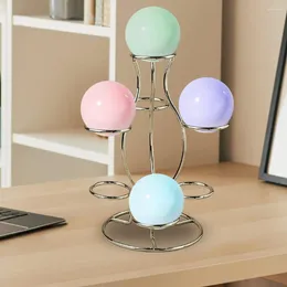 Decorative Plates Ball Display Holder Stand With Faux Balls Metal Rack For Home Office Decor Fortune Organizer