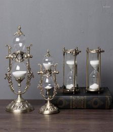 Europe hourglass timer 1530min clock sand metalglass decorative sand hourglasses timer for desk decoration A06313243612