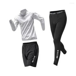 Men's Tracksuits Quick Dry 3pcs/1Set Breathable Jogging Fitness Cycling Training Casual Sweatshirts Sweatpants Outdoor Clothing