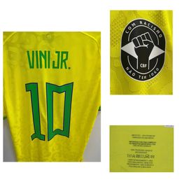 American College Football Wear Match Worn Player Issue Com Racismo Nao Tem Joao Vinjr Maillot Rodrygo Special Model Jersey