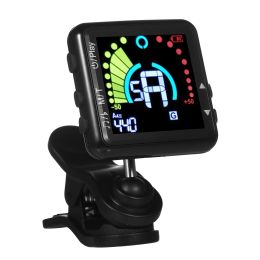 Cables Rechargeable Guitar Tuner Clip On LED Colour Display Professional Guitar Tuner with Metronome for Srings Instruments Accessories