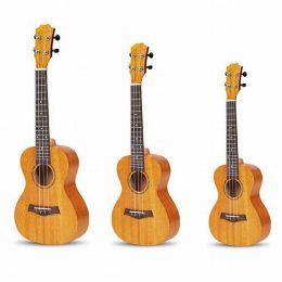 Cables Family concert Fashion 21''23"26"Style Mahogany wood Hawaii Ukulele Uke 4 Strings Bass Guitar For Musical Stringed Instruments