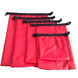 Backpacking Packs Bags 5Pcs Waterproof Dry Bag Outdoor Beach Buckled Storage Sack Travel Drifting Swimming Snorkelling Accessories Drop Dh9Dg