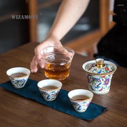 Teaware Sets Enamel Chinese-Style Travel Tea Set Cup Small Ceramic Creative Simple Outdoor Express Carrying Case