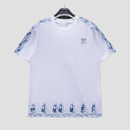 Spring and summer new men's best-selling clothing fashion letter pattern printed short sleeve casual sports loose T-shirt pure cotton street hip hop trend clothes D16