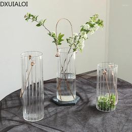 Vases Modern Minimalist Style Home Decoration Nordic Living Room Flower Arrangement Glass Vase Ornaments Gift