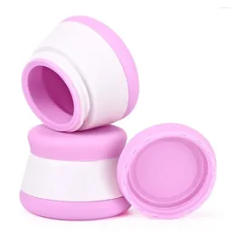 Storage Bottles Silicone Leakproof Cosmetic Container Cute Round 20ML Lotions Liquid Detachable Powder Makeup Travel