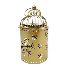 Candle Holders Hanging Birdcage Lantern Christmas Ornament Metal Stick Holder Home Decorative For Living Room Study Patio