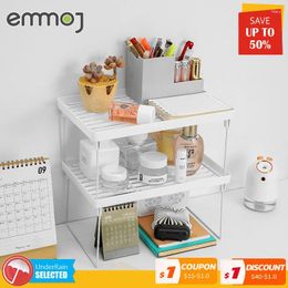 Kitchen Storage Organiser Office Desktop Multifunctional Double-layer Adjustable Water Cup Cosmetic Drain Rack Shelf Holder