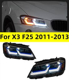 Headlights For X3 F25 2011-2013 LED Signal Auto Headlights Assembly Upgrade High Configure Daytime Running Light
