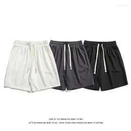 Men's Shorts Summer For Men With Pockets And Elastic Waist Lightweight Smooth Short Black White Grey