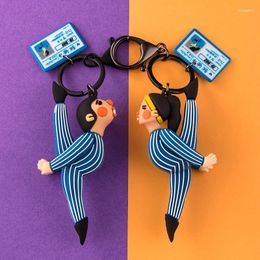 Keychains 2024 Couple A Pair Of Creative Personality Cute Men Women Simple Car Chain Ring Pendant School Bag Ornaments