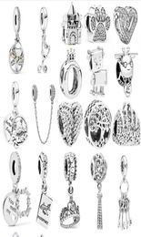 New Windmill Bear Fox Crown Moom Love Pendant Beads Fit Original Charms Silver Color Bracelet Women Jewelry4191496