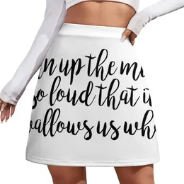 Skirts Turn Up The Music So Loud That It Swallows Us Whole - Bring On Mini Skirt Kawaii Sexy Women's Clothing