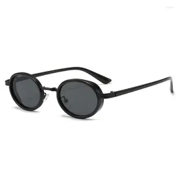 Sunglasses Retro Oval Men Fashion Brand Designer Clear Gradient Lens Eyewear Women Luxury Sun Glasses Shades UV400