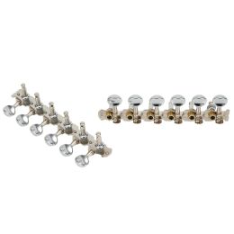 Guitar 12String Guitar Tuning Pegs Tuners Machine Heads Chrome Part 6R 6L Acoustic/Folk Tuners Keys Oval Button Guitar Parts