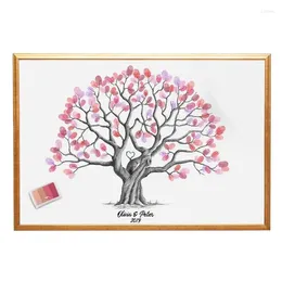 Party Supplies Wedding Guest Book Alternative Tree Graduation Fingerprint Canvas Waterproof Creative DIY Sign-In Gift