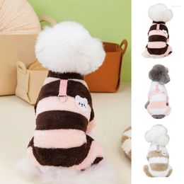 Dog Apparel Cosy Four-legged Pet Clothes Stylish Winter Adorable Cartoon Patterns Warm Jumpsuit Soft Overalls