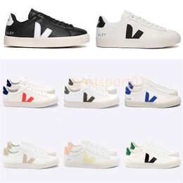 2024 Fashion French Brazil Green Low-carbon Life V Organic Cotton Flats Platform Sneakers Women Casual Classic White Designer Shoes Mens Loafers 36-45 B1